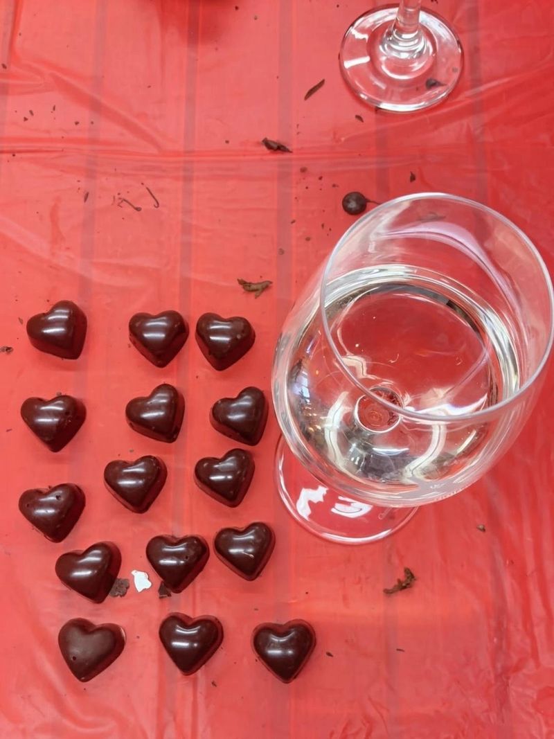 Handmade chocolate hearts