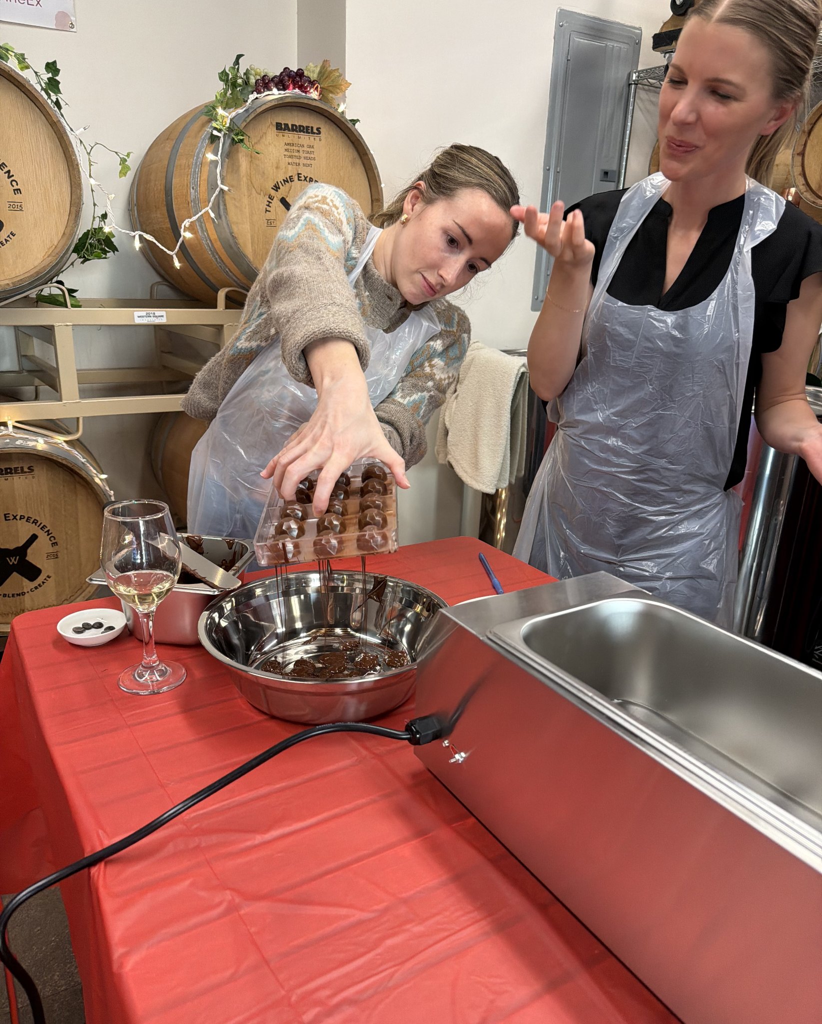 Hands-on chocolate truffle making class at The Wine Experience